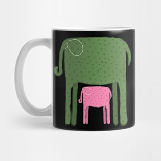 Two elephants Mug